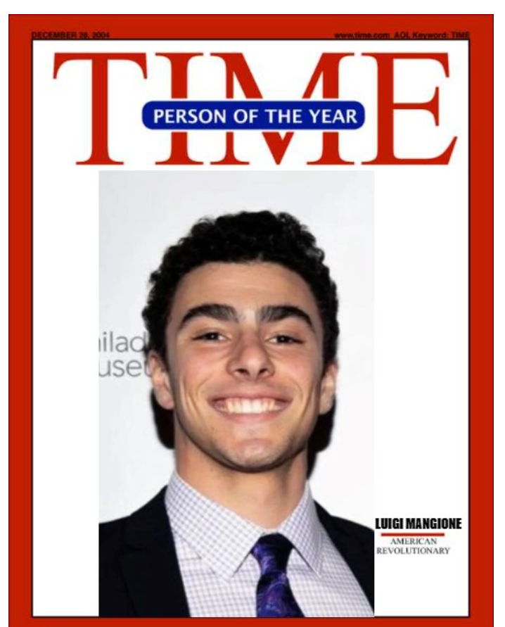 Luigi Mangione Time person of the year 2024